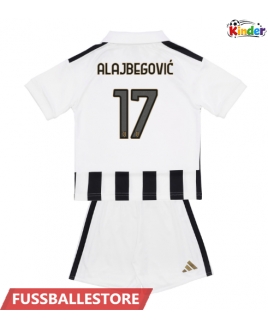 Günstige Juventus Kerim Alajbegovic #17 Heimtrikotsatz Kinder 2026-27 Kurzarm (+ Kurze Hosen)